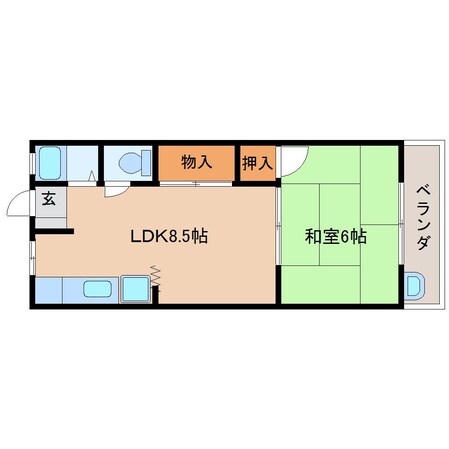 王寺駅 徒歩4分 3階の物件間取画像